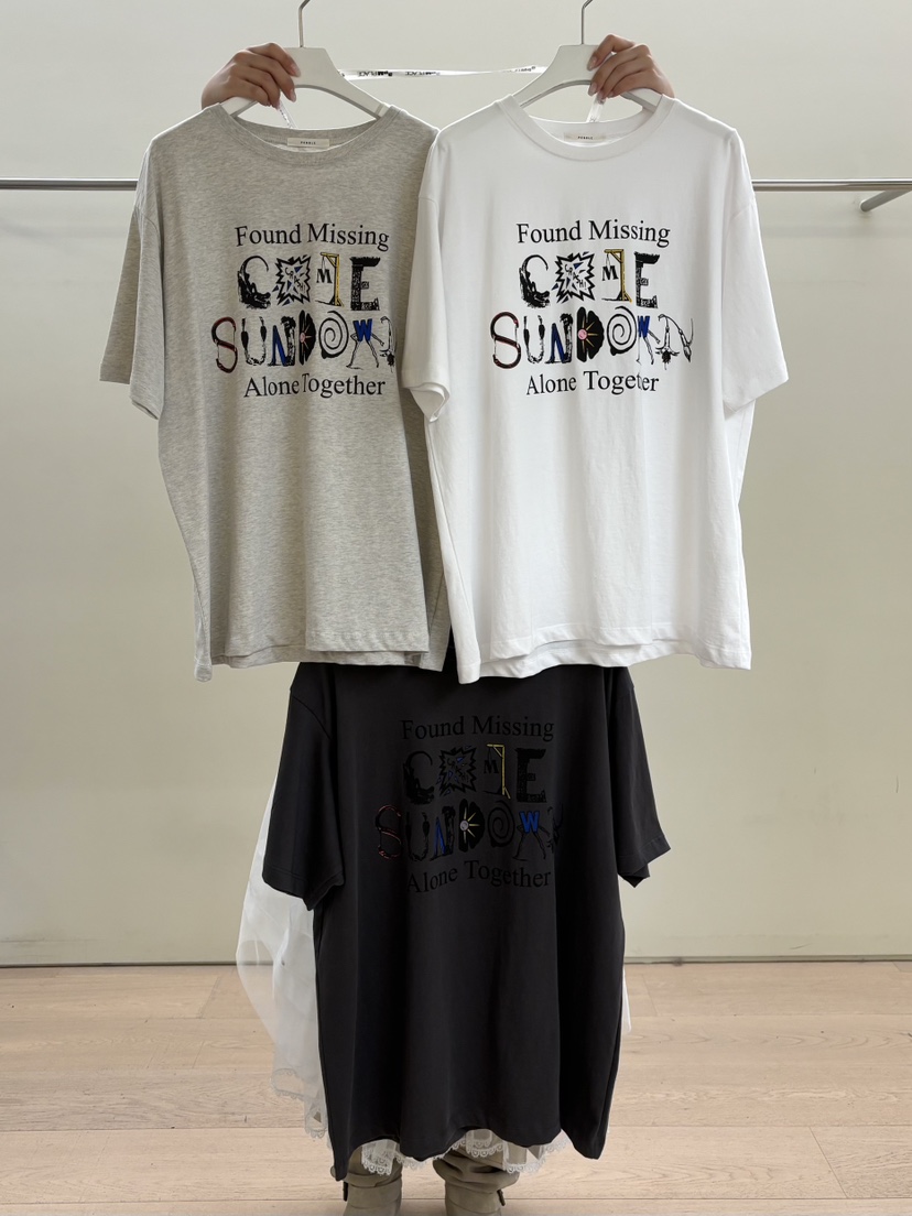 PEBBLE東大門實拍女士新品時尚休閑26春夏職業推薦人氣T恤PEBBLET恤