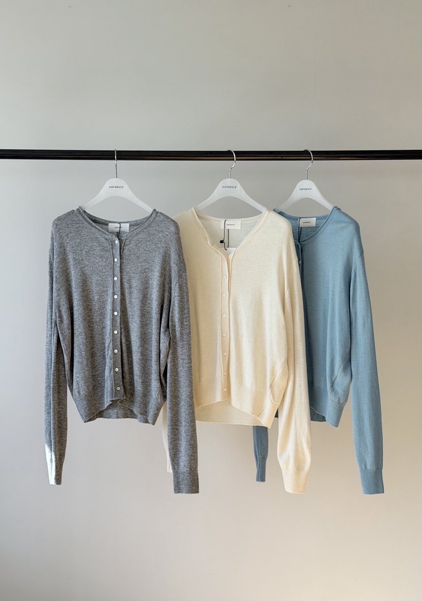 AMY GRACE-A東大門代購女士新品26春夏推薦針織衫開襟衫AMY GRACE-A針織衫