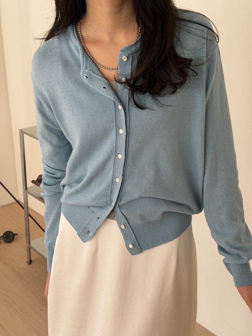 AMY GRACE-A東大門代購女士新品26春夏推薦針織衫開襟衫AMY GRACE-A針織衫