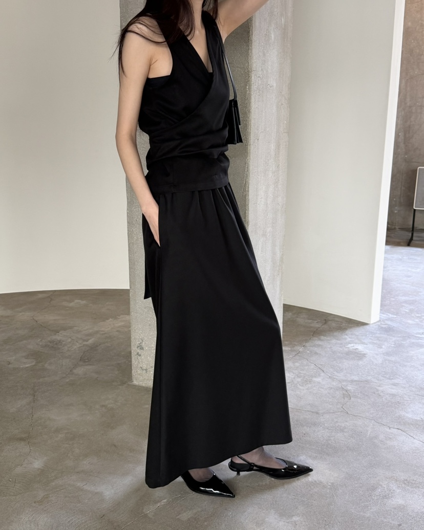 FOSET韓國代購女士新款時尚熱賣職業26春夏真品休閑人氣長裙FOSET長裙