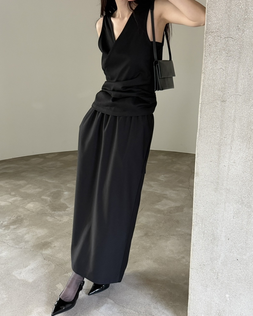 FOSET韓國代購女士新款時尚熱賣職業26春夏真品休閑人氣長裙FOSET長裙