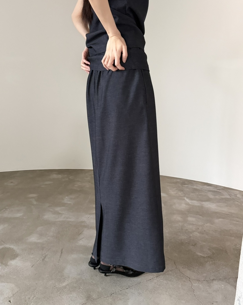 FOSET韓國代購女士新款時尚熱賣職業26春夏真品休閑人氣長裙FOSET長裙