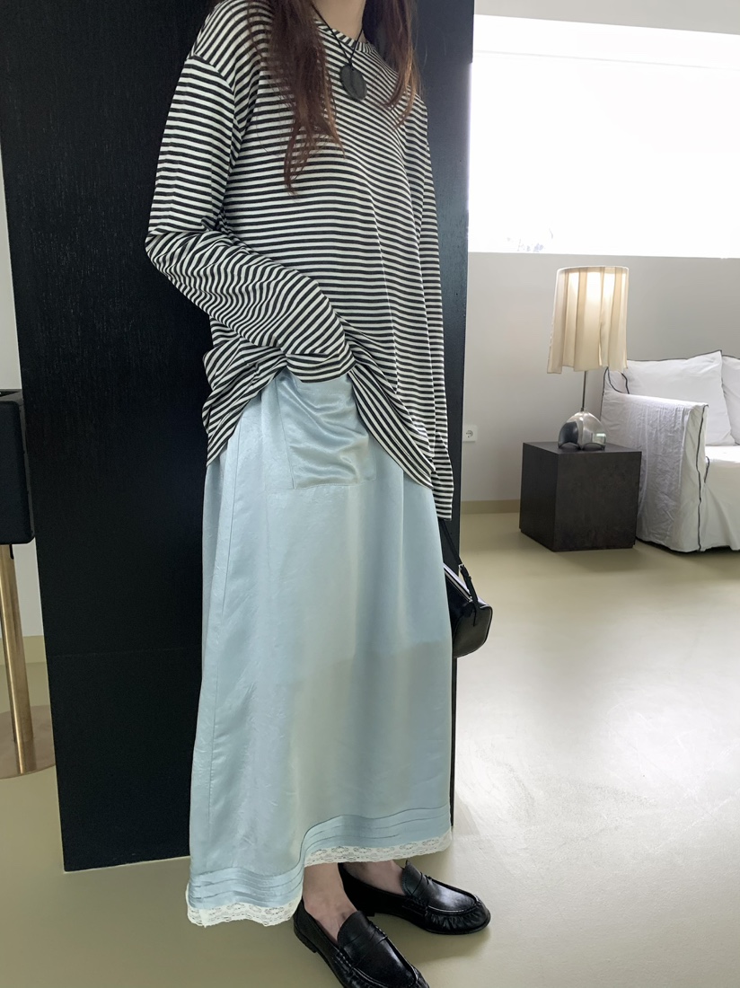 PEBBLE東大門代購女裝新品休閑真品熱賣時尚26春夏長袖T恤天絲PEBBLE長袖T恤