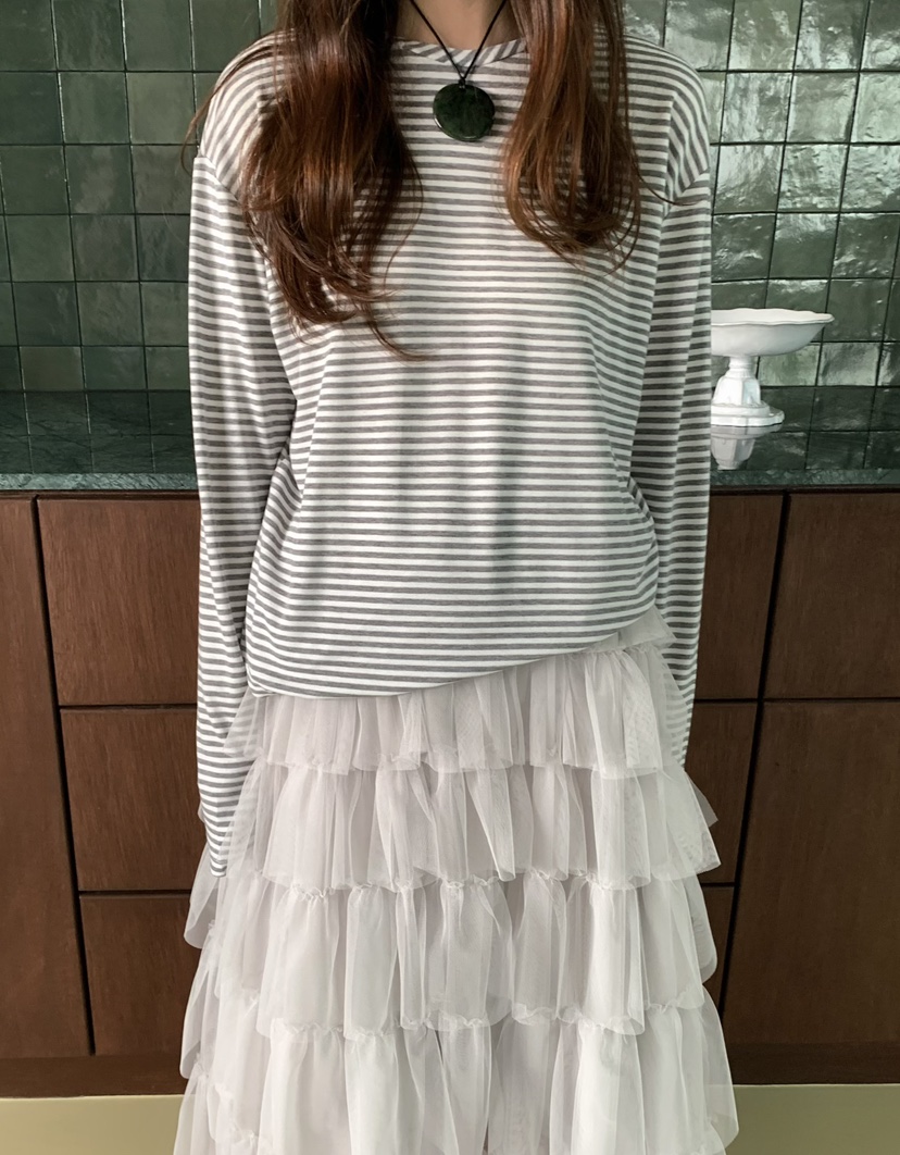 PEBBLE東大門代購女裝新品休閑真品熱賣時尚26春夏長袖T恤天絲PEBBLE長袖T恤