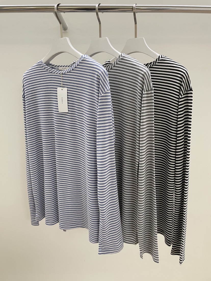 PEBBLE東大門代購女裝新品休閑真品熱賣時尚26春夏長袖T恤天絲PEBBLE長袖T恤