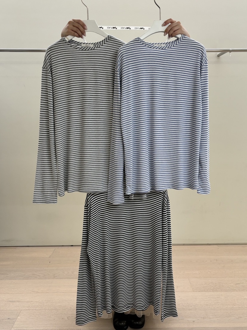 PEBBLE東大門代購女裝新品休閑真品熱賣時尚26春夏長袖T恤天絲PEBBLE長袖T恤