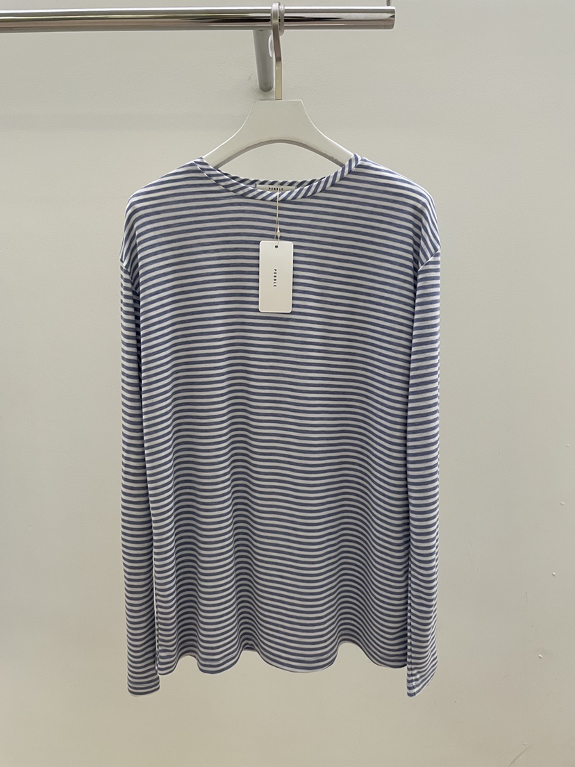 PEBBLE東大門代購女裝新品休閑真品熱賣時尚26春夏長袖T恤天絲PEBBLE長袖T恤圖色1