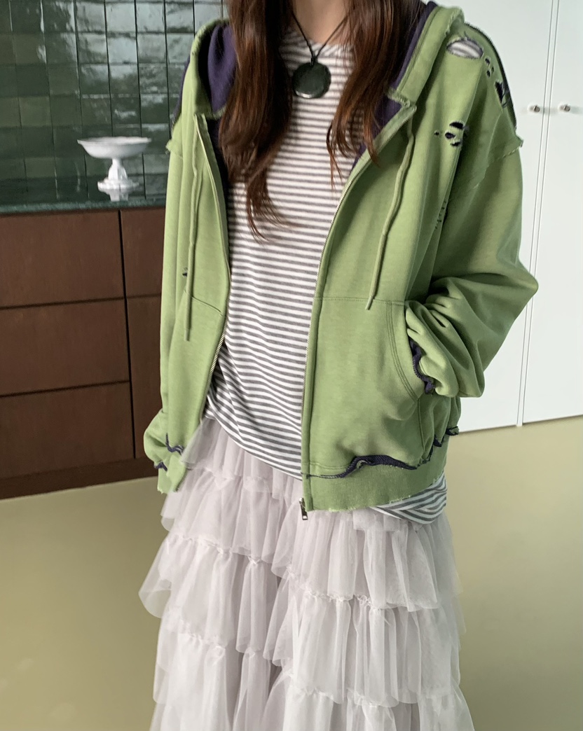 PEBBLE東大門實拍女裝新款時尚人氣推薦真品夾克連帽拉鏈衫PEBBLE夾克