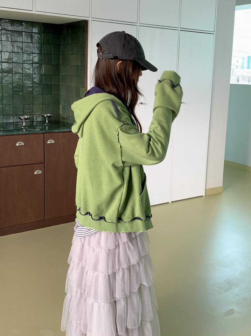 PEBBLE東大門實拍女裝新款時尚人氣推薦真品夾克連帽拉鏈衫PEBBLE夾克