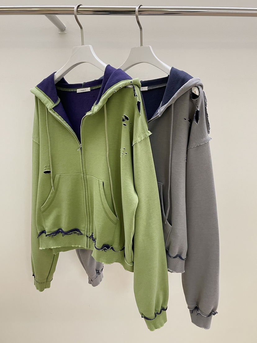 PEBBLE東大門實拍女裝新款時尚人氣推薦真品夾克連帽拉鏈衫PEBBLE夾克