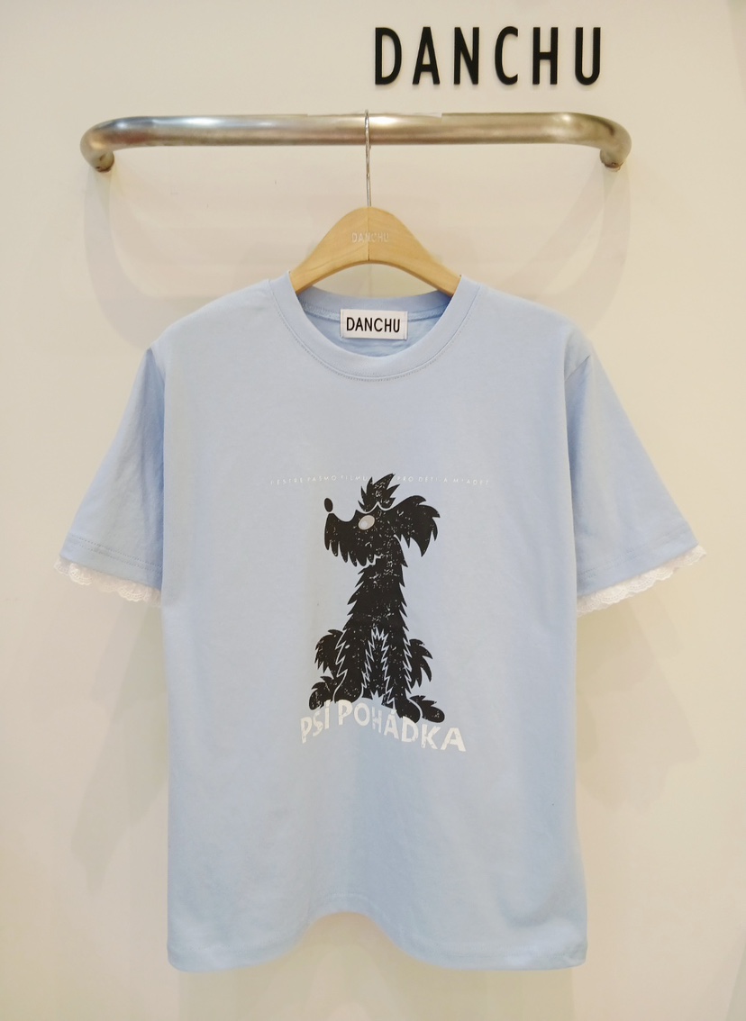 DANCHU東大門實拍女裝新款休閑真品26春夏職業人氣熱賣T恤DANCHUT恤圖色3