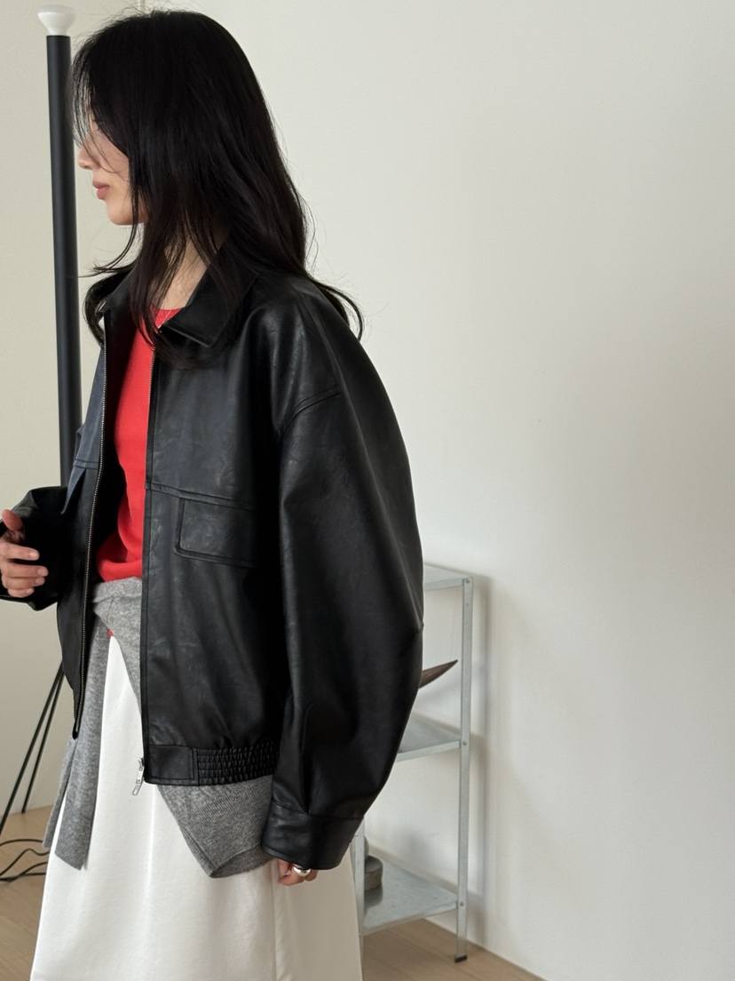 AMY GRACE-A東大門實拍女士新款熱賣真品人氣職業夾克皮革AMY GRACE-A夾克