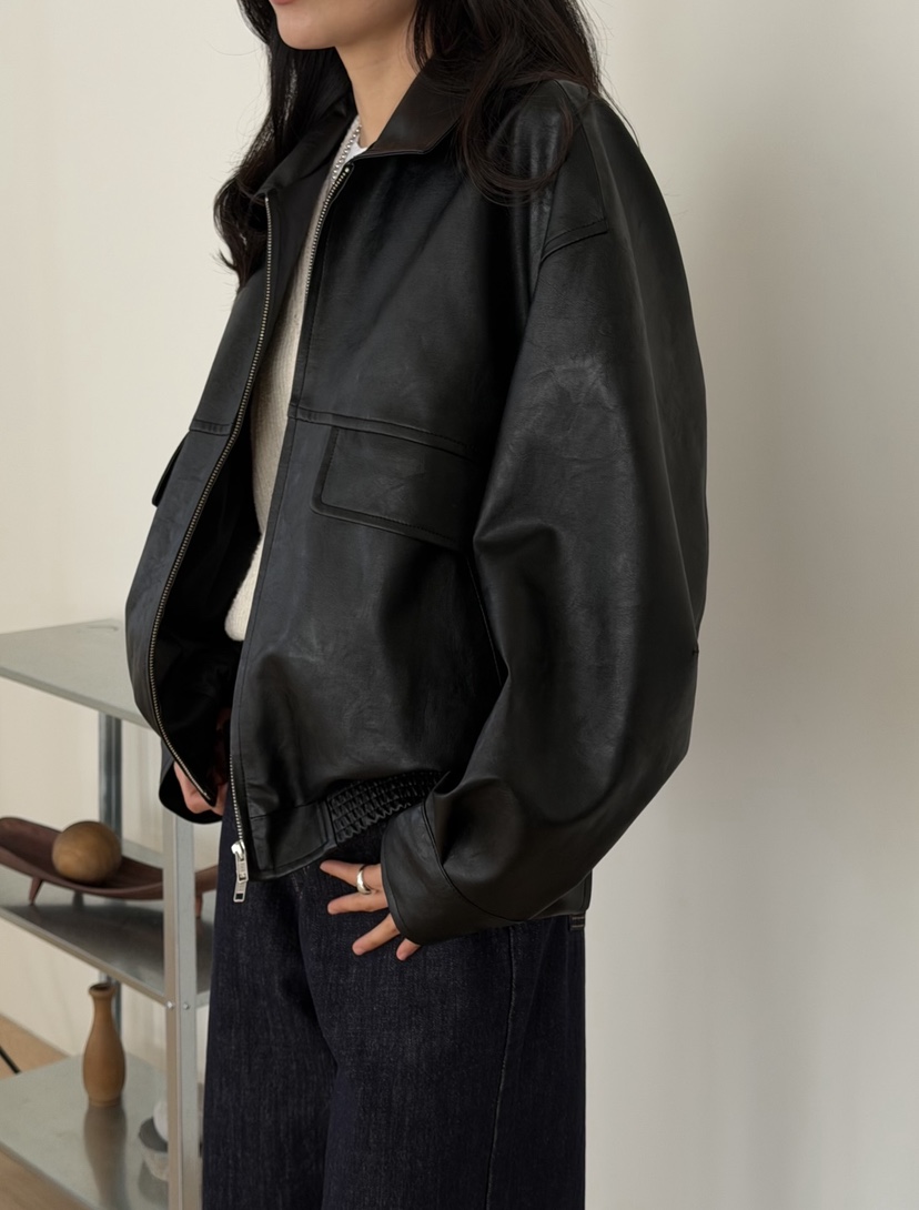 AMY GRACE-A東大門實拍女士新款熱賣真品人氣職業夾克皮革AMY GRACE-A夾克