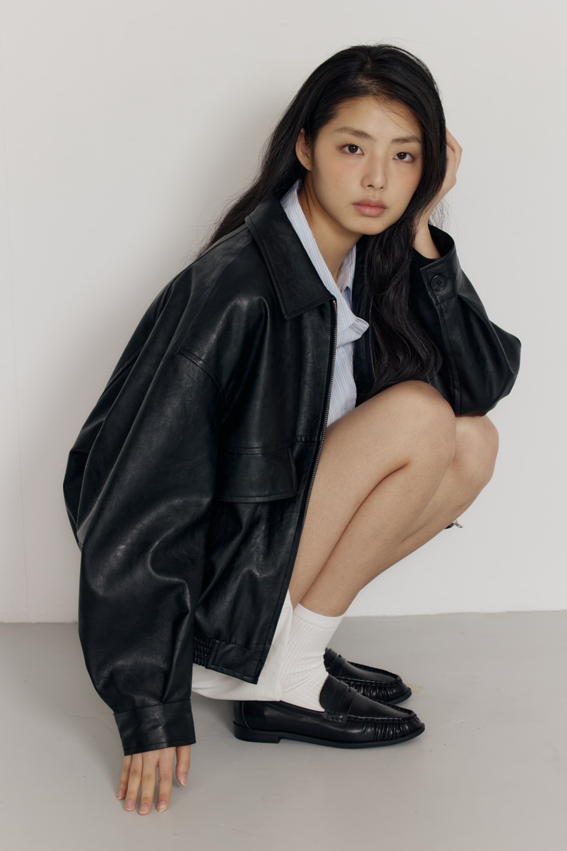 AMY GRACE-A東大門實拍女士新款熱賣真品人氣職業夾克皮革AMY GRACE-A夾克