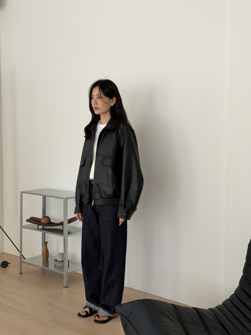 AMY GRACE-A東大門實拍女士新款熱賣真品人氣職業夾克皮革AMY GRACE-A夾克