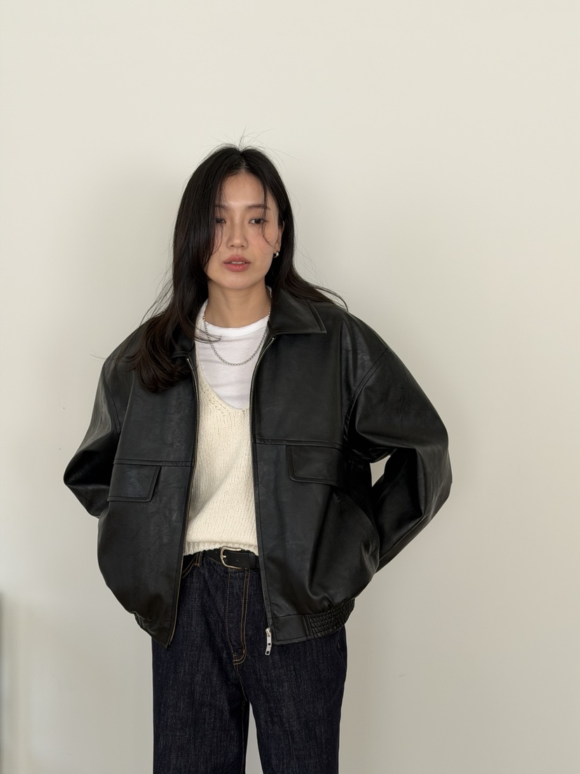 AMY GRACE-A東大門實拍女士新款熱賣真品人氣職業夾克皮革AMY GRACE-A夾克