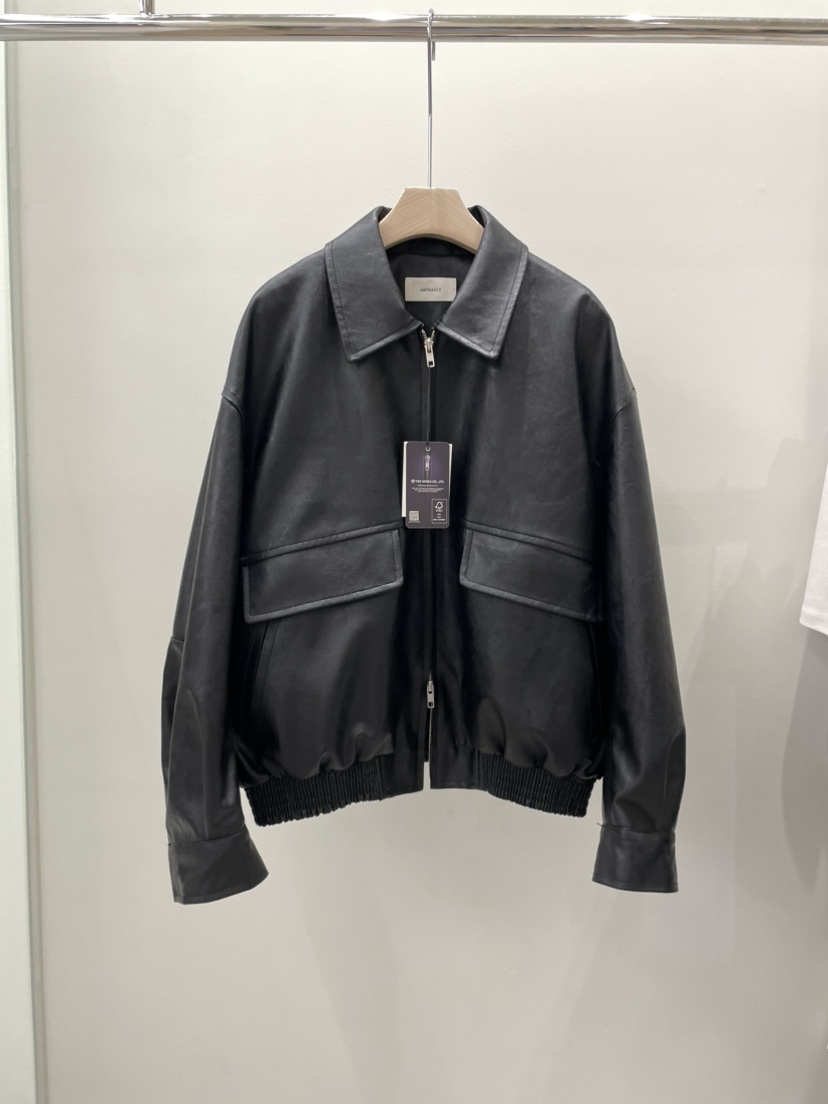 AMY GRACE-A東大門實拍女士新款熱賣真品人氣職業夾克皮革AMY GRACE-A夾克圖色1