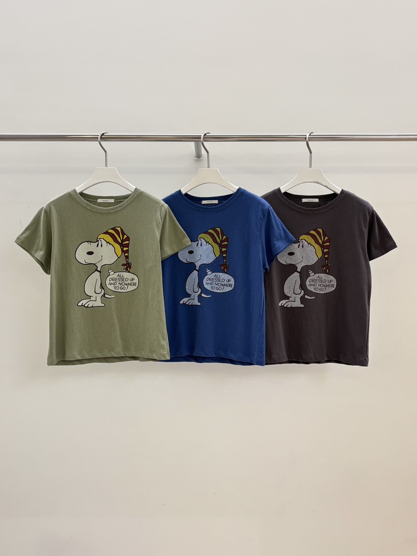 PEBBLE東大門實拍女士新款人氣休閑時尚26春夏熱賣真品T恤PEBBLET恤