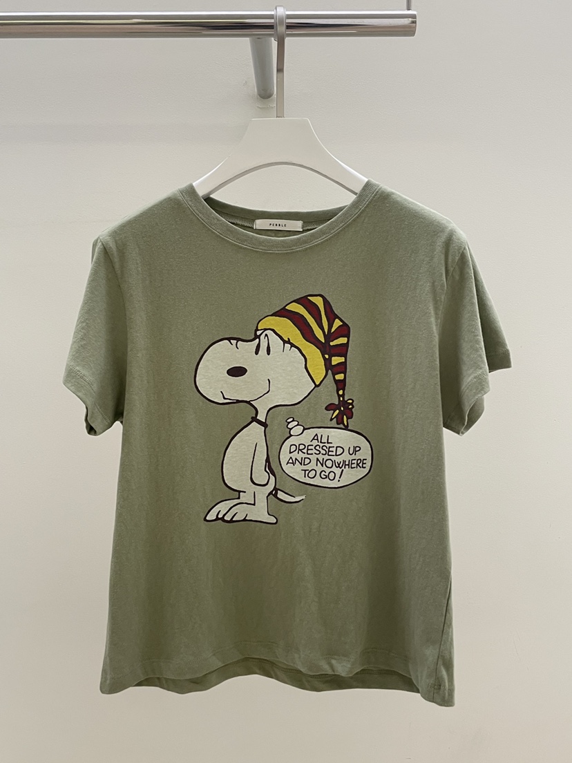 PEBBLE東大門實拍女士新款人氣休閑時尚26春夏熱賣真品T恤PEBBLET恤圖色1