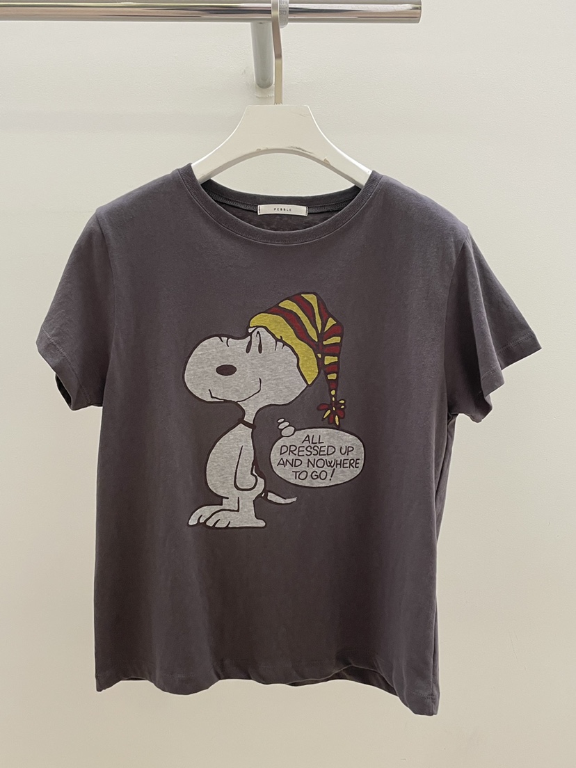 PEBBLE東大門實拍女士新款人氣休閑時尚26春夏熱賣真品T恤PEBBLET恤圖色3