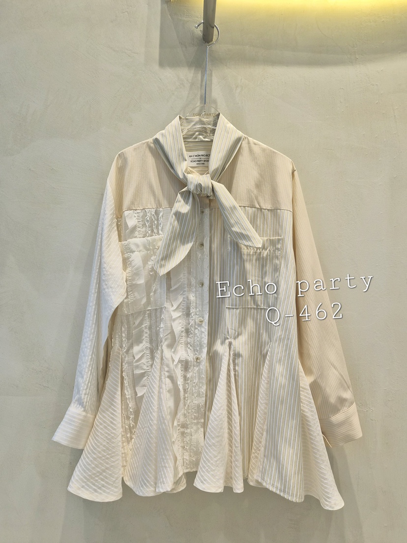 ECHOPARTY韓國代購女士新款推薦休閑時尚真品26春夏襯衫蕾絲衫ECHOPARTY襯衫/蕾絲衫圖色1