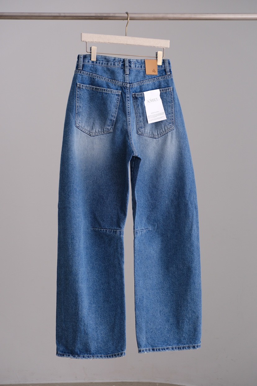 SORBET/FLAT WHITE韓國直郵女裝新款熱賣推薦職業牛仔褲SORBET/FLAT WHITE牛仔褲