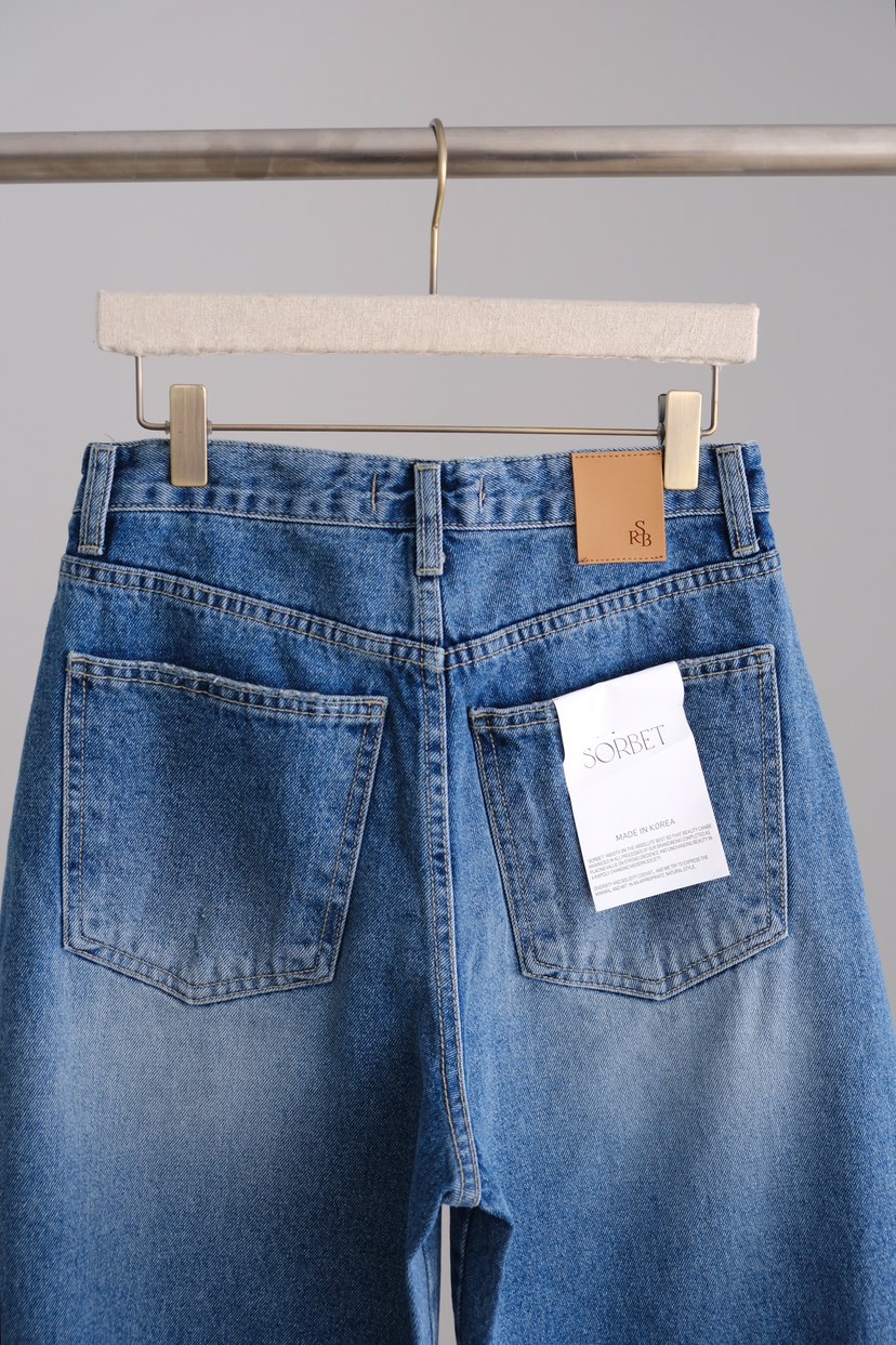 SORBET/FLAT WHITE韓國直郵女裝新款熱賣推薦職業牛仔褲SORBET/FLAT WHITE牛仔褲