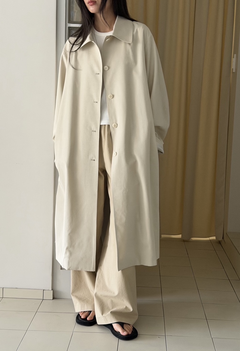 AMY GRACE-A東大門代購女士新款26春夏中長款大衣含腰帶AMY GRACE-A中長款大衣