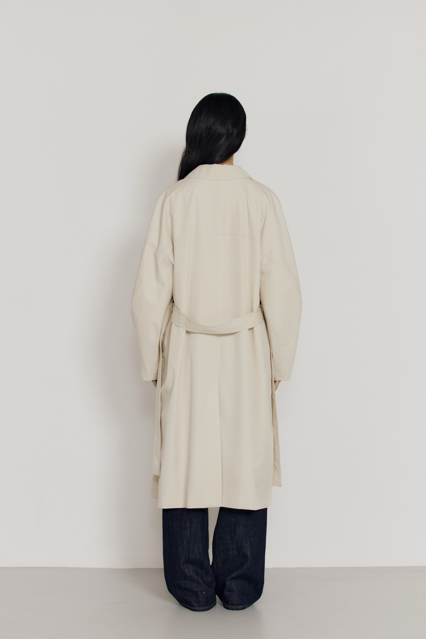 AMY GRACE-A東大門代購女士新款26春夏中長款大衣含腰帶AMY GRACE-A中長款大衣