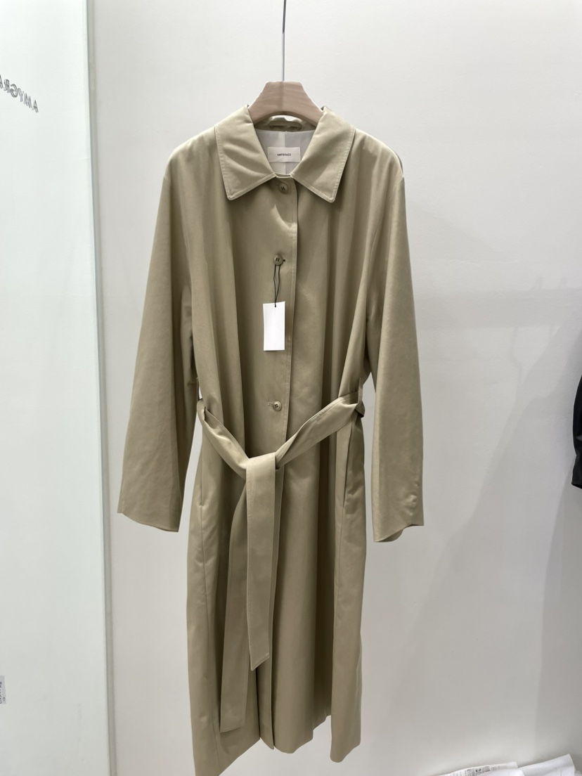 AMY GRACE-A東大門代購女士新款26春夏中長款大衣含腰帶AMY GRACE-A中長款大衣圖色2