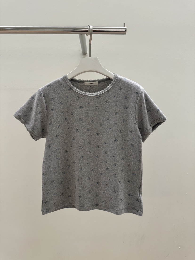 PEBBLE東大門代購女士新品職業熱賣真品人氣26春夏推薦T恤PEBBLET恤圖色2