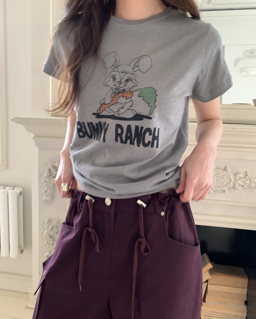 PEBBLE東大門直郵女裝新品人氣真品休閑熱賣時尚職業T恤兔子PEBBLET恤