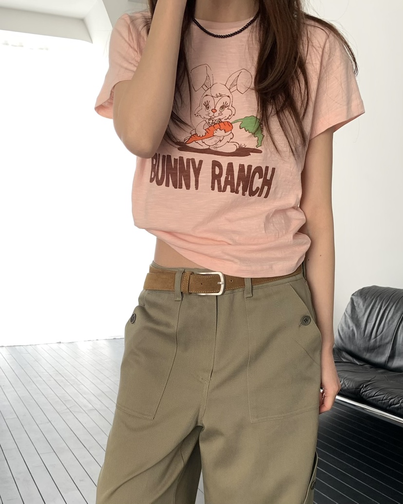 PEBBLE東大門直郵女裝新品人氣真品休閑熱賣時尚職業T恤兔子PEBBLET恤