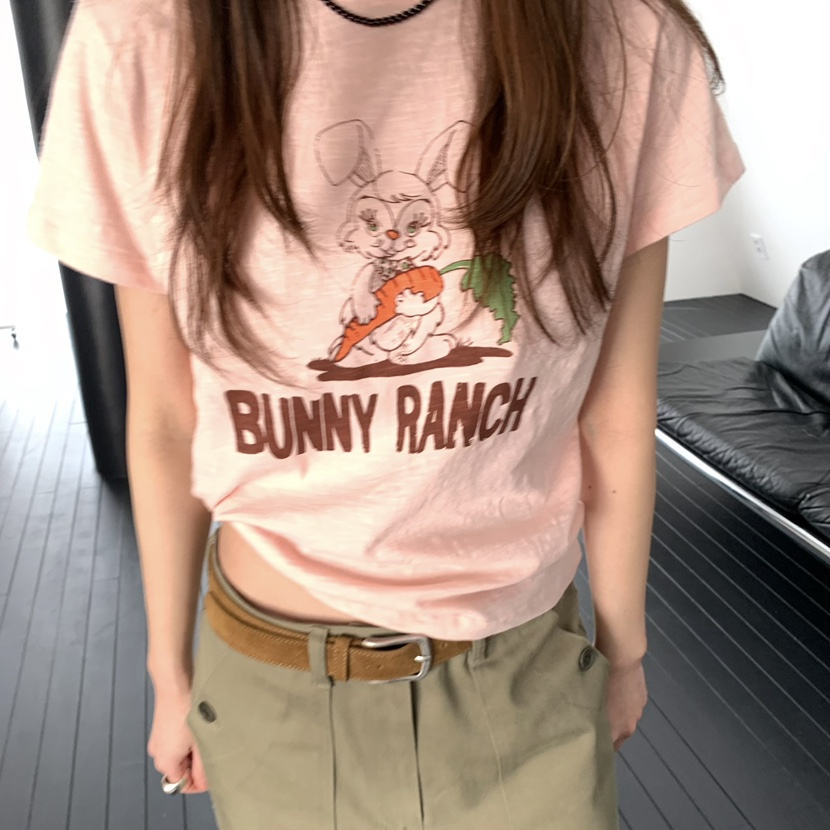 PEBBLE東大門直郵女裝新品人氣真品休閑熱賣時尚職業T恤兔子PEBBLET恤