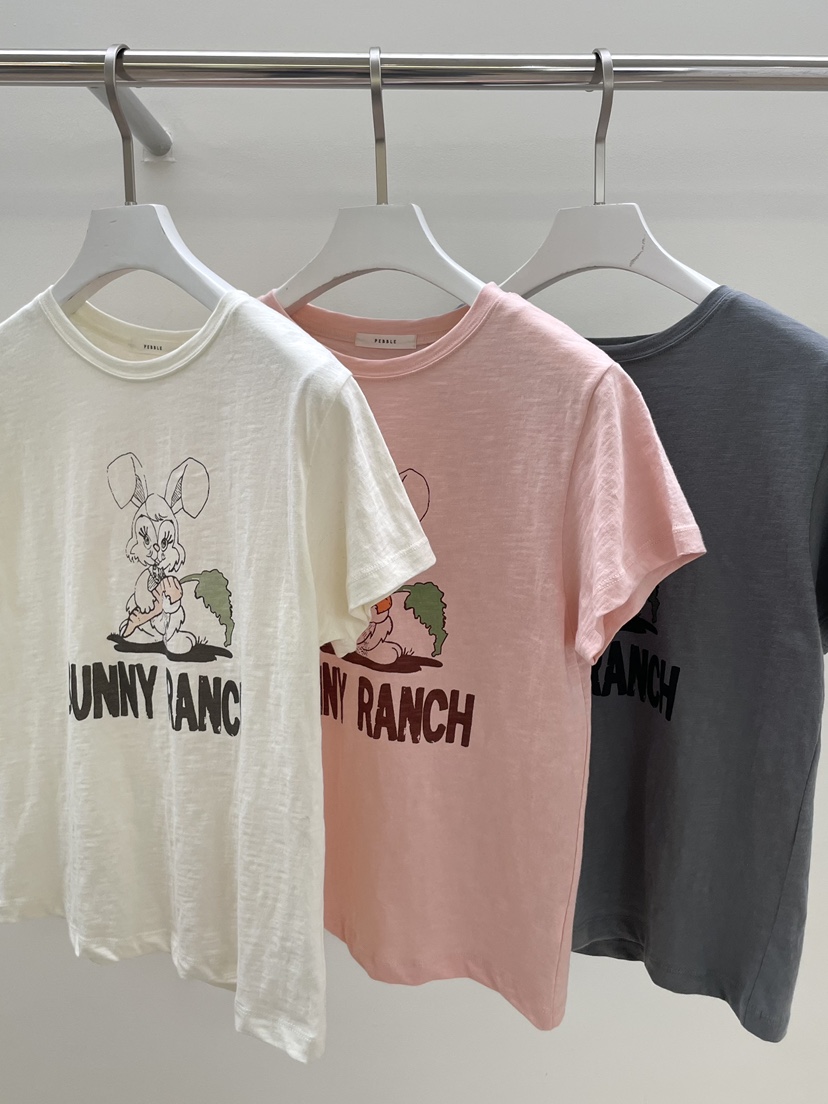 PEBBLE東大門直郵女裝新品人氣真品休閑熱賣時尚職業T恤兔子PEBBLET恤