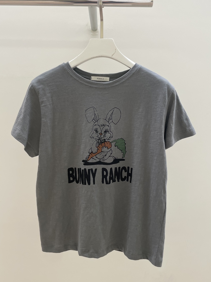 PEBBLE東大門直郵女裝新品人氣真品休閑熱賣時尚職業T恤兔子PEBBLET恤圖色1