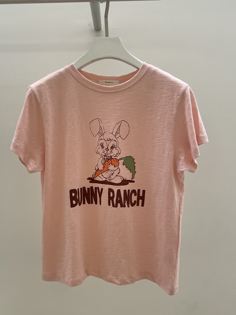 PEBBLE東大門直郵女裝新品人氣真品休閑熱賣時尚職業T恤兔子PEBBLET恤圖色2