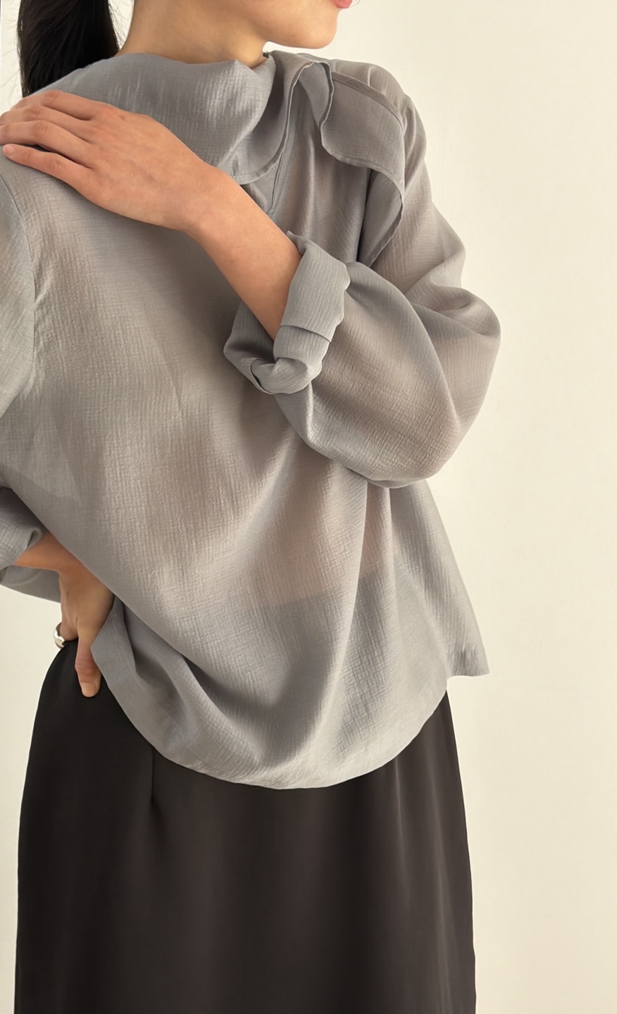 AMY GRACE-A東大門實拍女裝新款時尚熱賣休閑襯衫蕾絲衫AMY GRACE-A襯衫/蕾絲衫