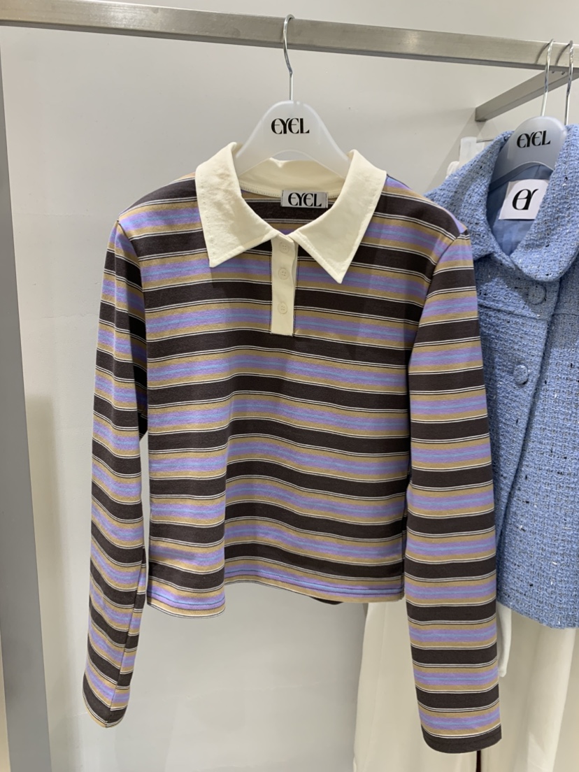 EYEL東大門實拍女士新品熱賣推薦休閑職業人氣真品長袖T恤EYEL長袖T恤圖色1