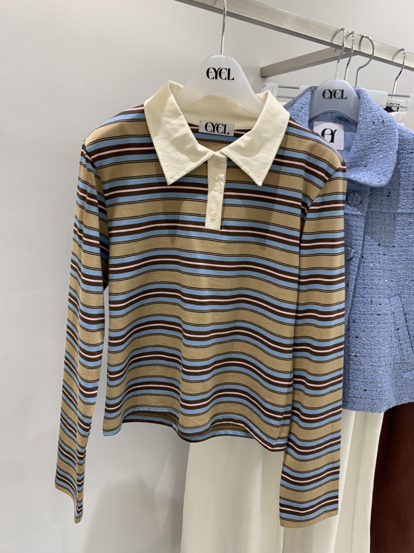 EYEL東大門實拍女士新品熱賣推薦休閑職業人氣真品長袖T恤EYEL長袖T恤圖色2