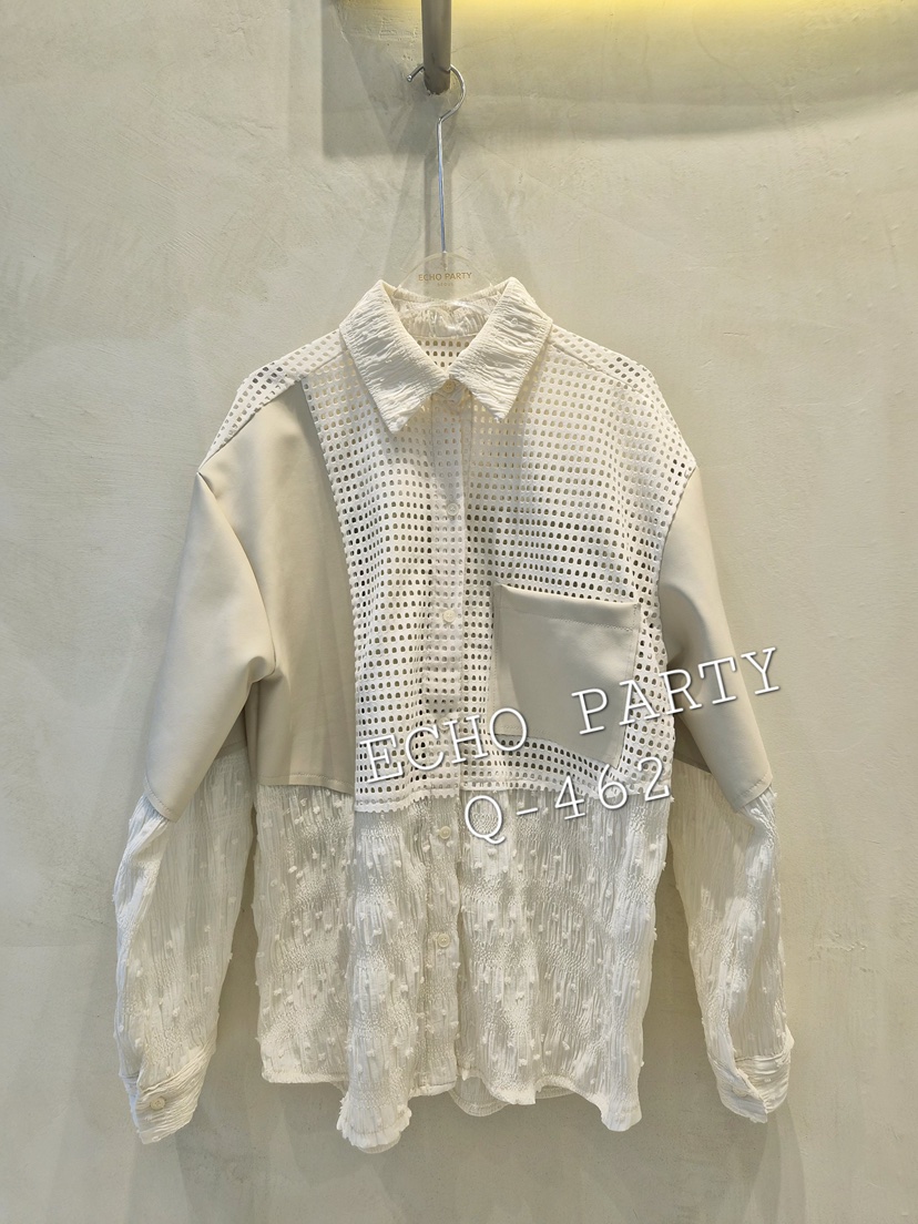 ECHOPARTY韓國代購女裝新款真品時尚26春夏推薦襯衫蕾絲衫ECHOPARTY襯衫/蕾絲衫圖色2