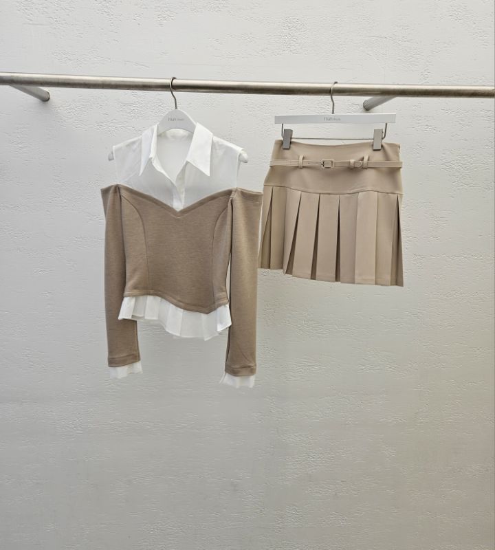 HIGH HEELS韓國直郵女裝新款真品時尚人氣職業襯衫蕾絲衫HIGH HEELS襯衫/蕾絲衫