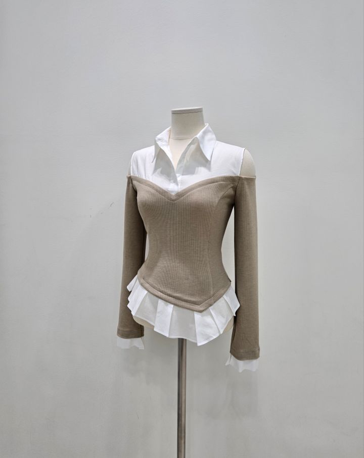 HIGH HEELS韓國直郵女裝新款真品時尚人氣職業襯衫蕾絲衫HIGH HEELS襯衫/蕾絲衫