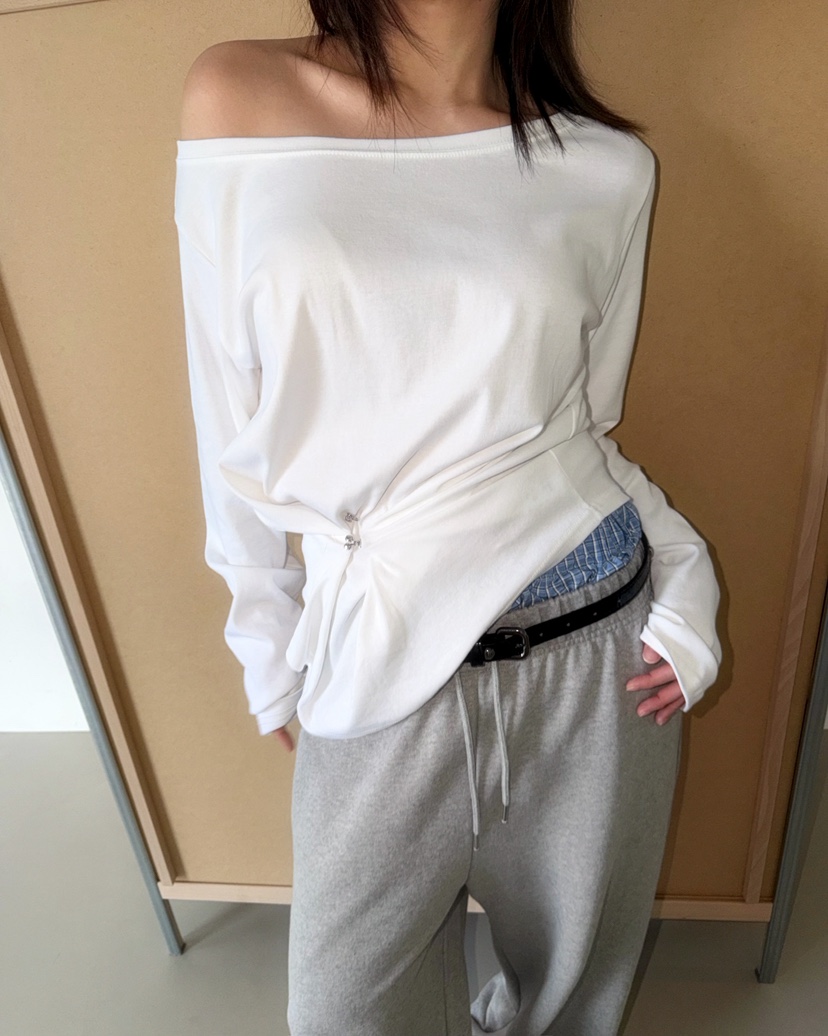 AWESOMESAUCE東大門實拍女裝新品26春夏時尚推薦休閑長袖T恤AWESOME SAUCE長袖T恤圖色1