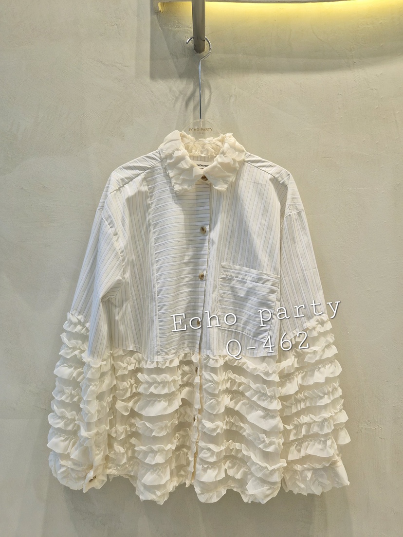 ECHOPARTY東大門直郵女士新款推薦26春夏休閑真品襯衫蕾絲衫ECHOPARTY襯衫/蕾絲衫圖色2