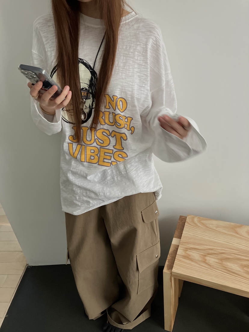 MADE-P韓國代購女裝新品推薦26春夏職業時尚熱賣長袖T恤MADE-P長袖T恤