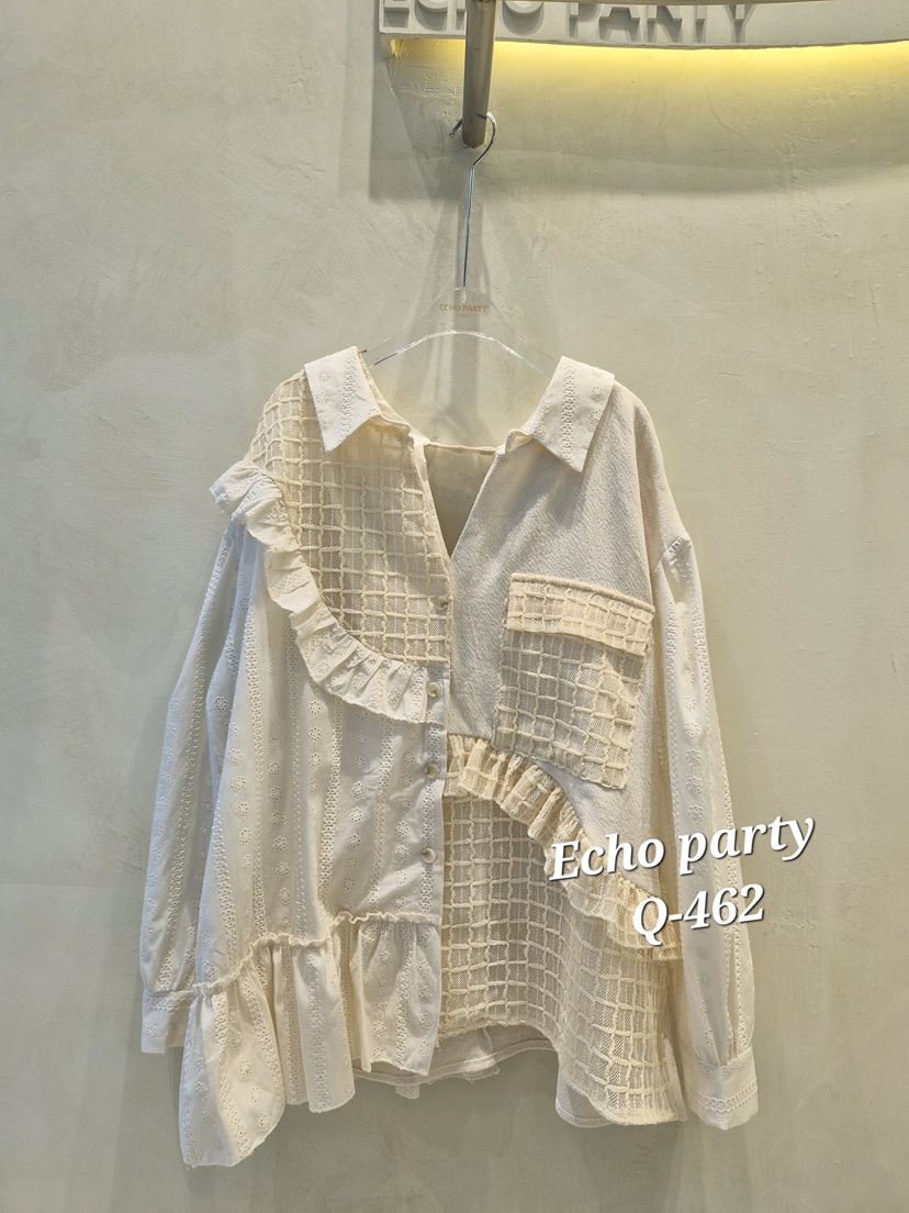 ECHOPARTY東大門實拍女裝新品職業真品休閑時尚襯衫蕾絲衫ECHOPARTY襯衫/蕾絲衫圖色2