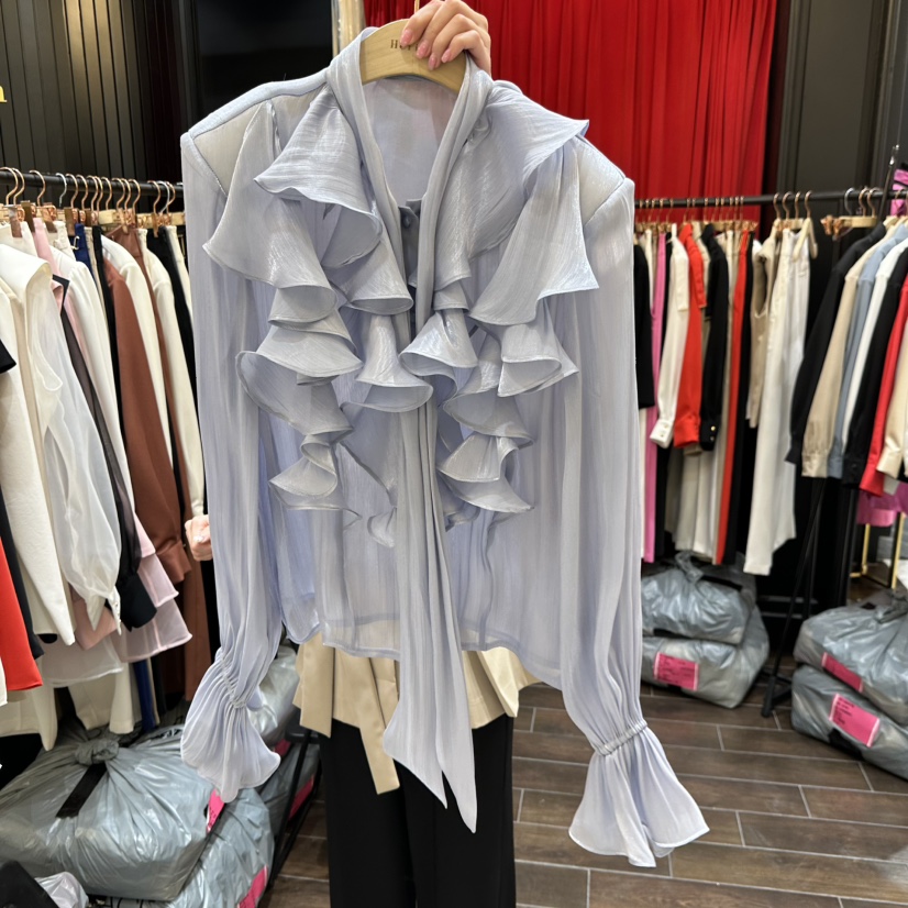 HERISH東大門代購女裝新品26春夏真品推薦職業襯衫蕾絲衫Herish襯衫/蕾絲衫圖色1