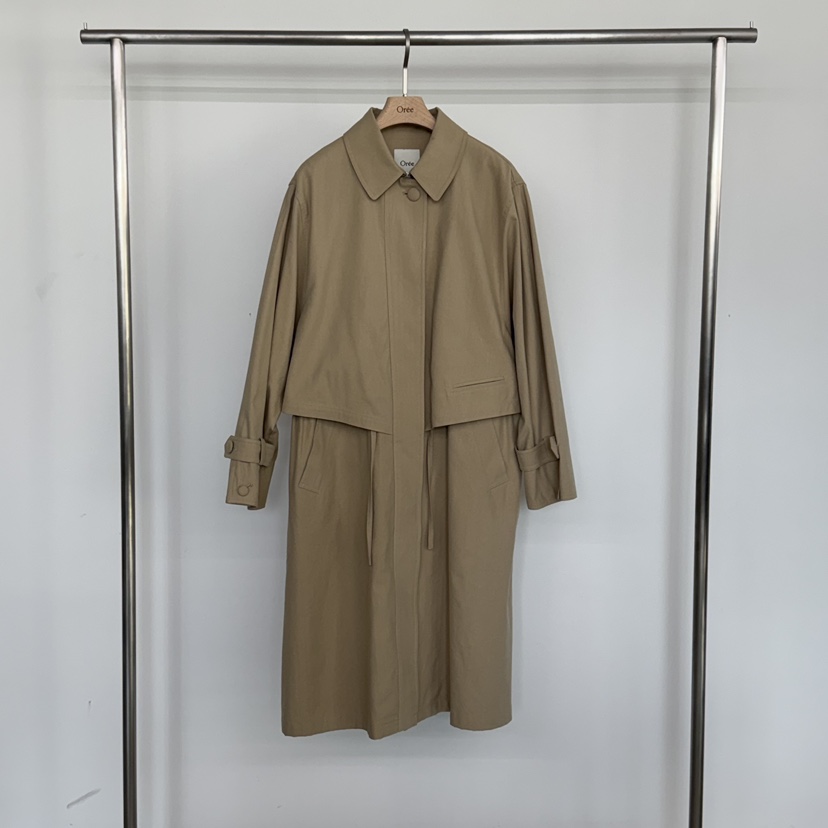 OREE韓國直郵女裝新品真品人氣26春夏休閑推薦時尚長款風衣OREE長款風衣圖色2