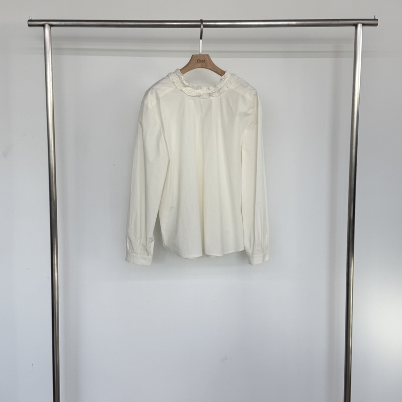 OREE韓國代購女士新款休閑推薦時尚人氣職業26春夏襯衫蕾絲衫OREE襯衫/蕾絲衫圖色2